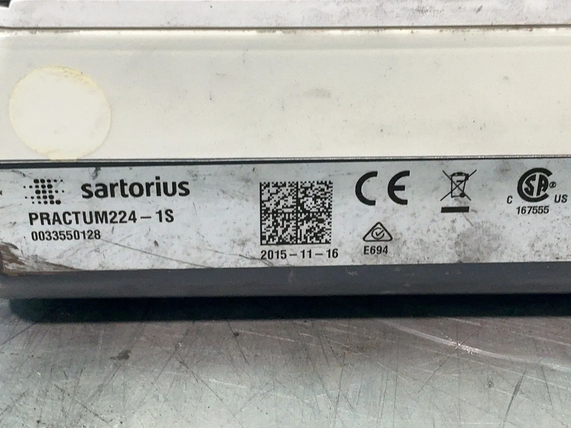 Sartorius #PRACTUM224-1S, analytical balance