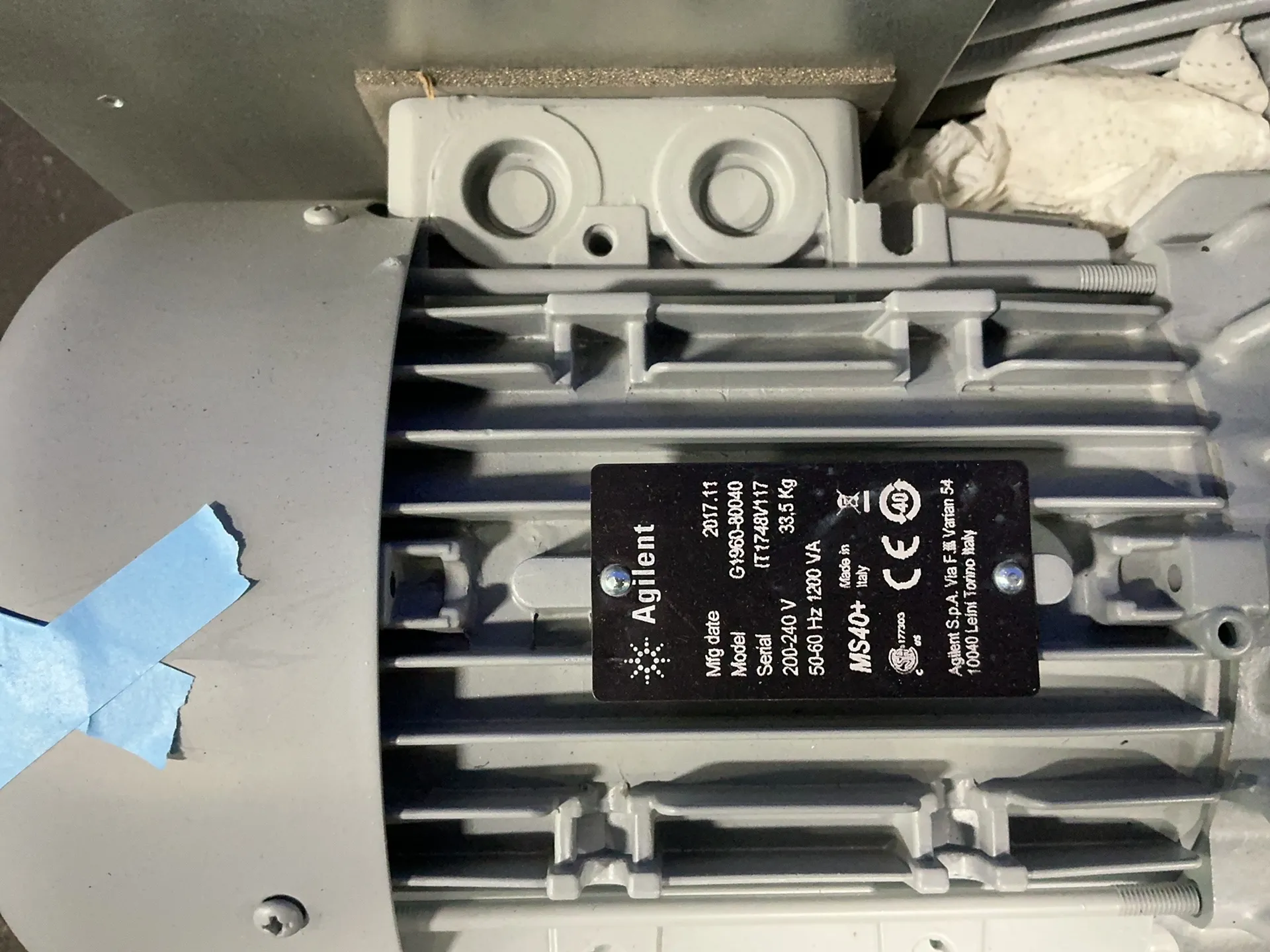Agilent #3705677, Vacuum Pump, 1200 VA, 200-240 V., 2017 (2 available)