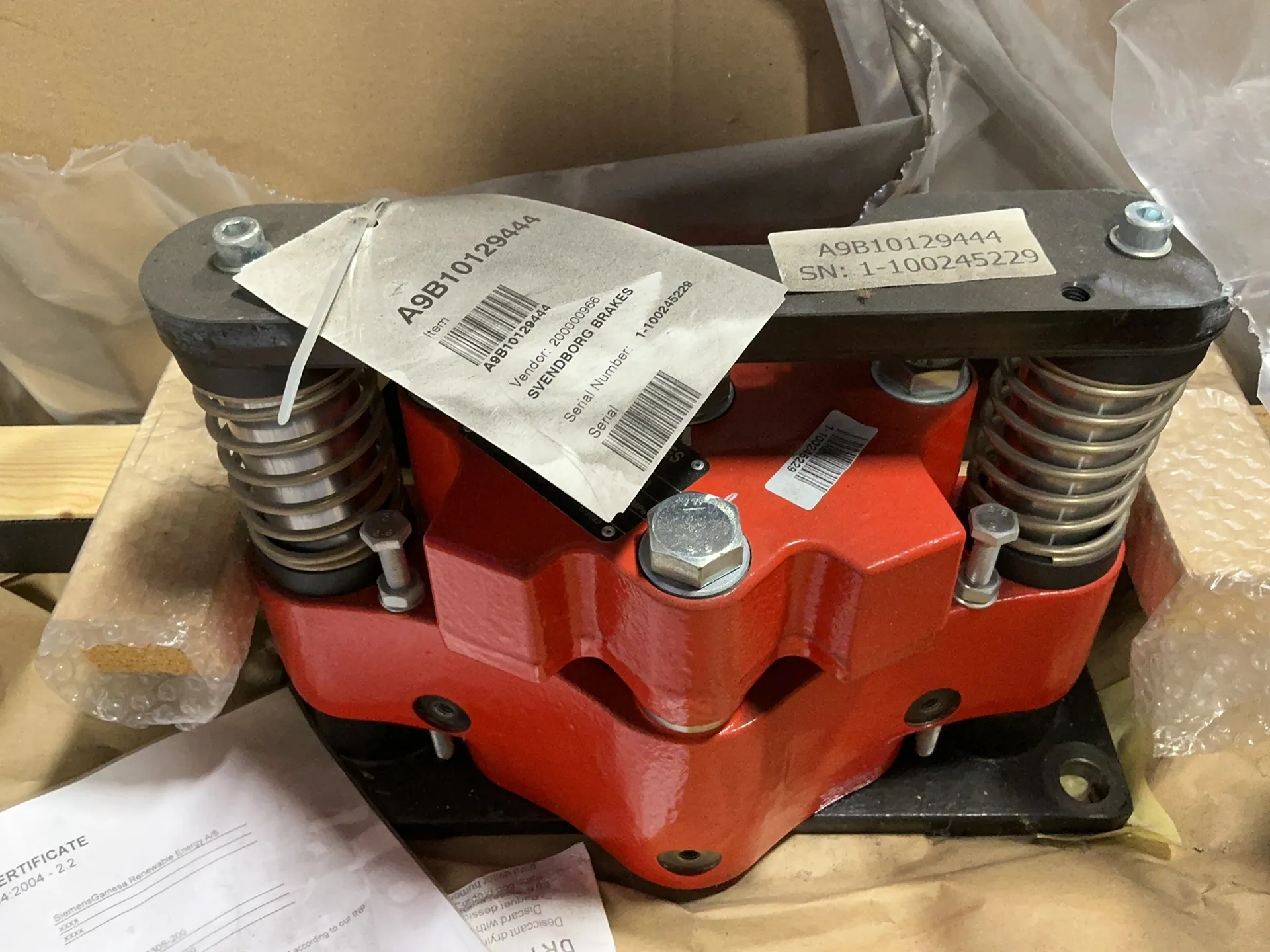 Svendborg Brakes #BSAK-300-MS30S-200, caliper disc brake, 12.5 MPa, 2022