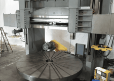 168" Danco #168, CNC vertical boring mill, 180" swing, 120" height under a 10" tall tool, 75 ton table