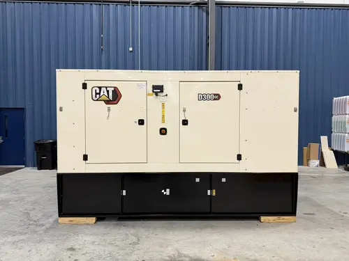 300 KW Caterpillar #D300-GC, diesel generator set, 277/480 Volts, 3-phase, 480 HP, C9 engine, 595 gal. base