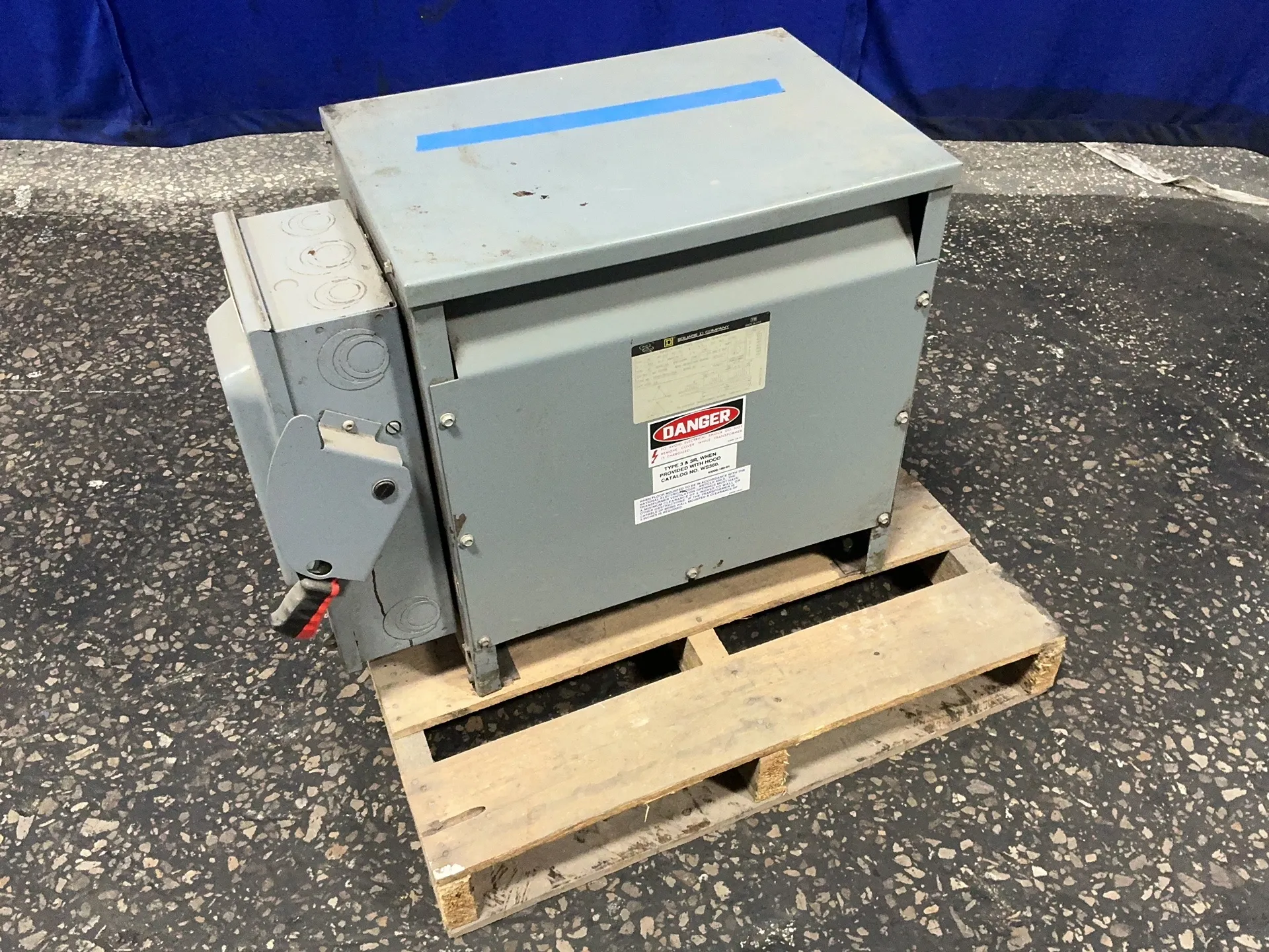 30 KVA 480 Primary, 240 Secondary, Square D, Sorgel Three Phase Insulated Transformer, w/ disconnect, Type 2