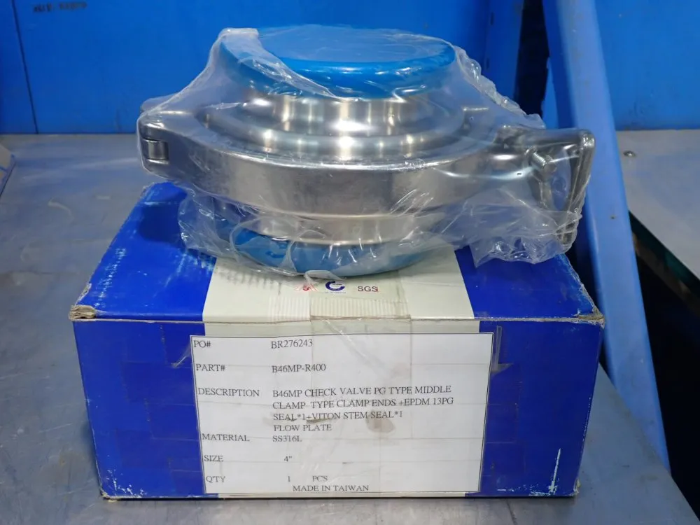 4" Dixon #B46MP-R400, Stainless Steel Spring Check Valve, LOT of 4, new