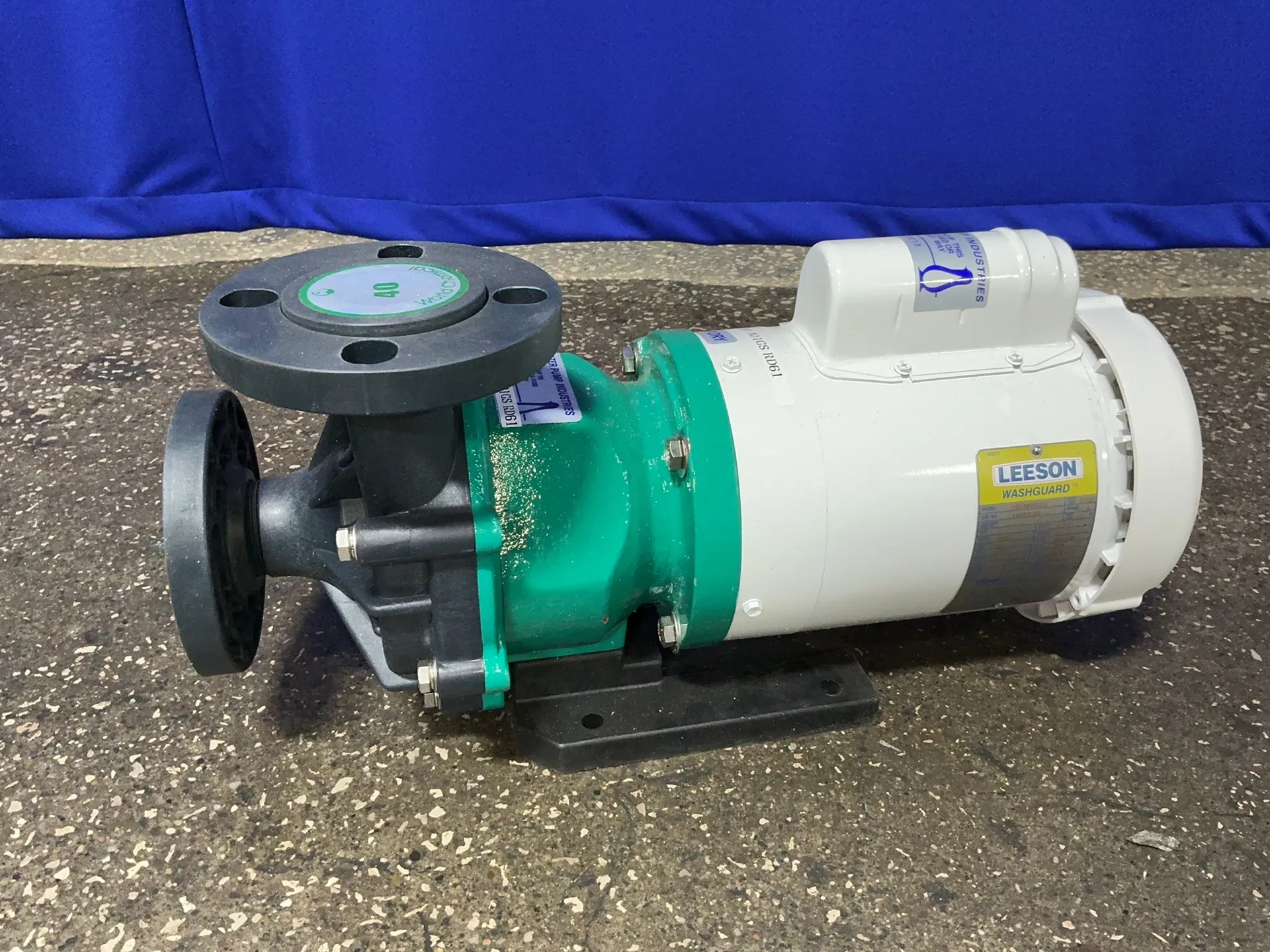 Filter Pump Industries #YD-401GS-RD61, Non-Metallic Magnetic-Drive Pump, 1 HP, 3450 RPM, 115/208-230 V.