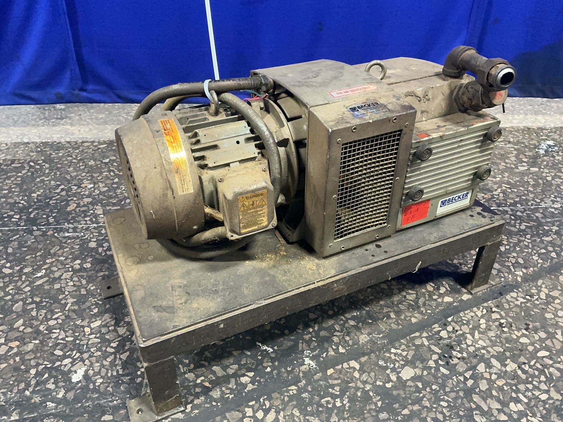 Becker #KVT-3.60, Vacuum Pump, 100 mbar, 1.35/1.70 KW, 1420/1720 RPM, 2007