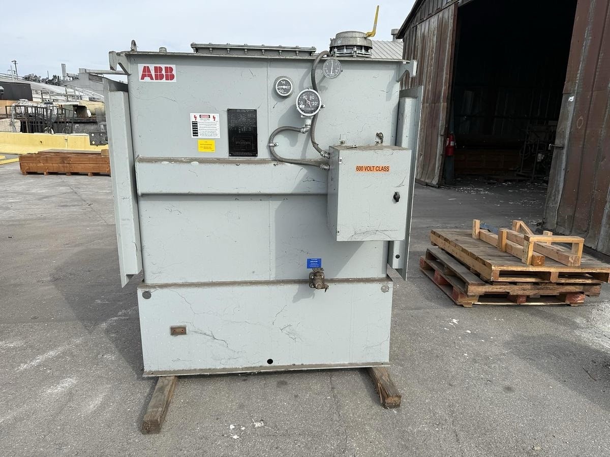 1000/1120 KVA 4160 Primary, 480Y/277 Secondary, ABB, Silicone Fluid Insulated Substation Transformer, 3