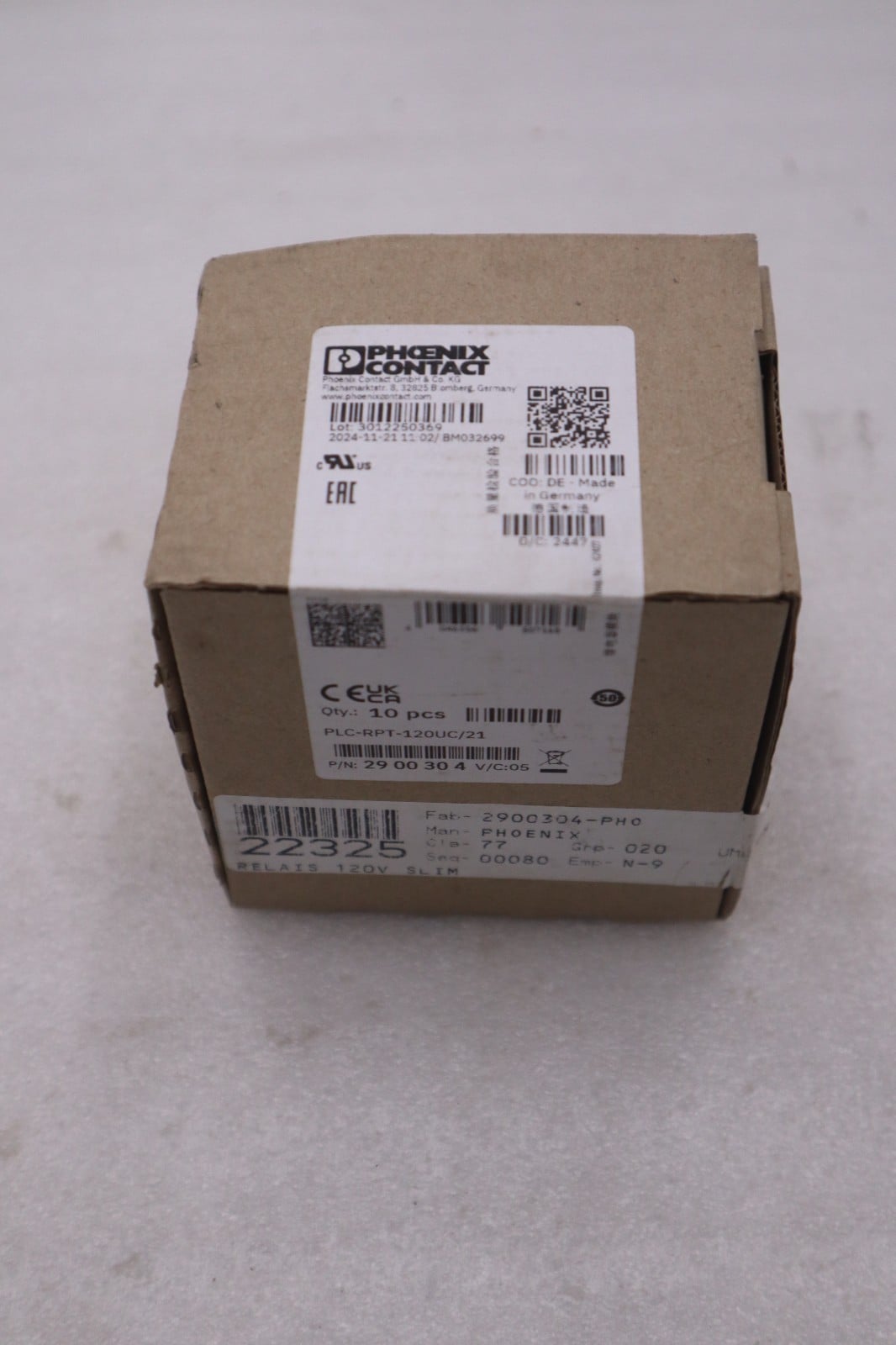 Phoenix Contact #PLC-RPT-120UC/21-21, Relay Module, 2900304, LOT of 10