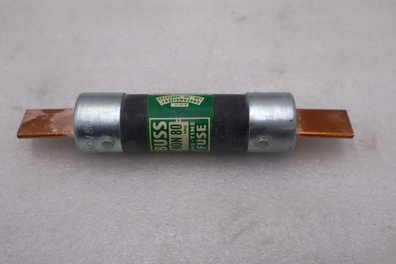 80 Amp 250 Volts Bussmann #NON-80, One Time Fuse, Class H, Non Current Limiting, NEW