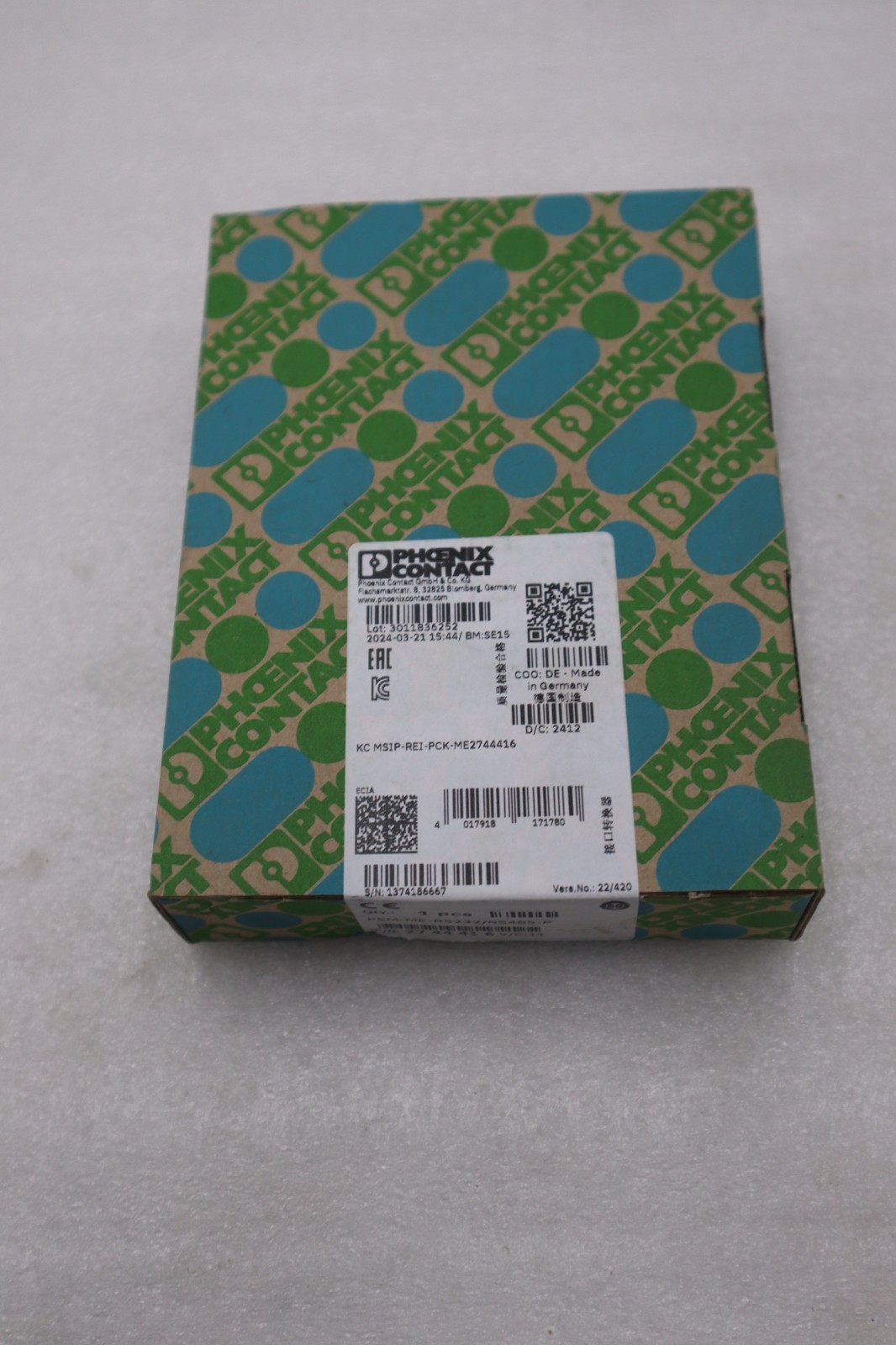 Phoenix Contact #1374186667, Safety Relay