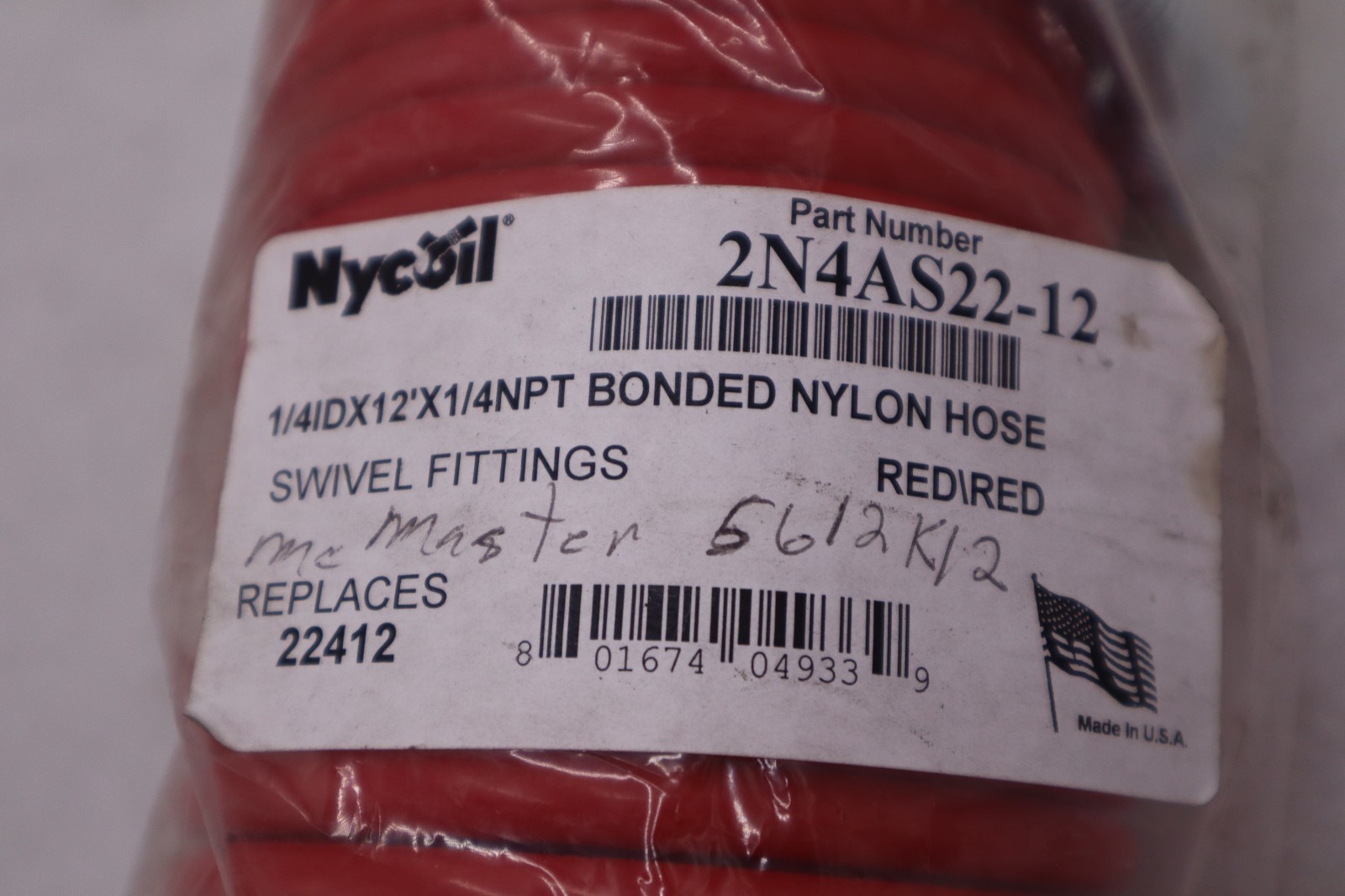 Nycoil #2N4AS22-12, Dual Bonded Self Storing Nylon Air Hose Assembly