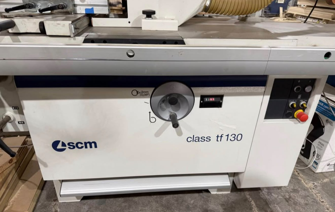 SCM #Class-TF130, Shaper, 29.5" x 47" table, 7" spindle capacity, 5 speeds, 9-11 HP, 3000-10,000 RPM, 9.8"