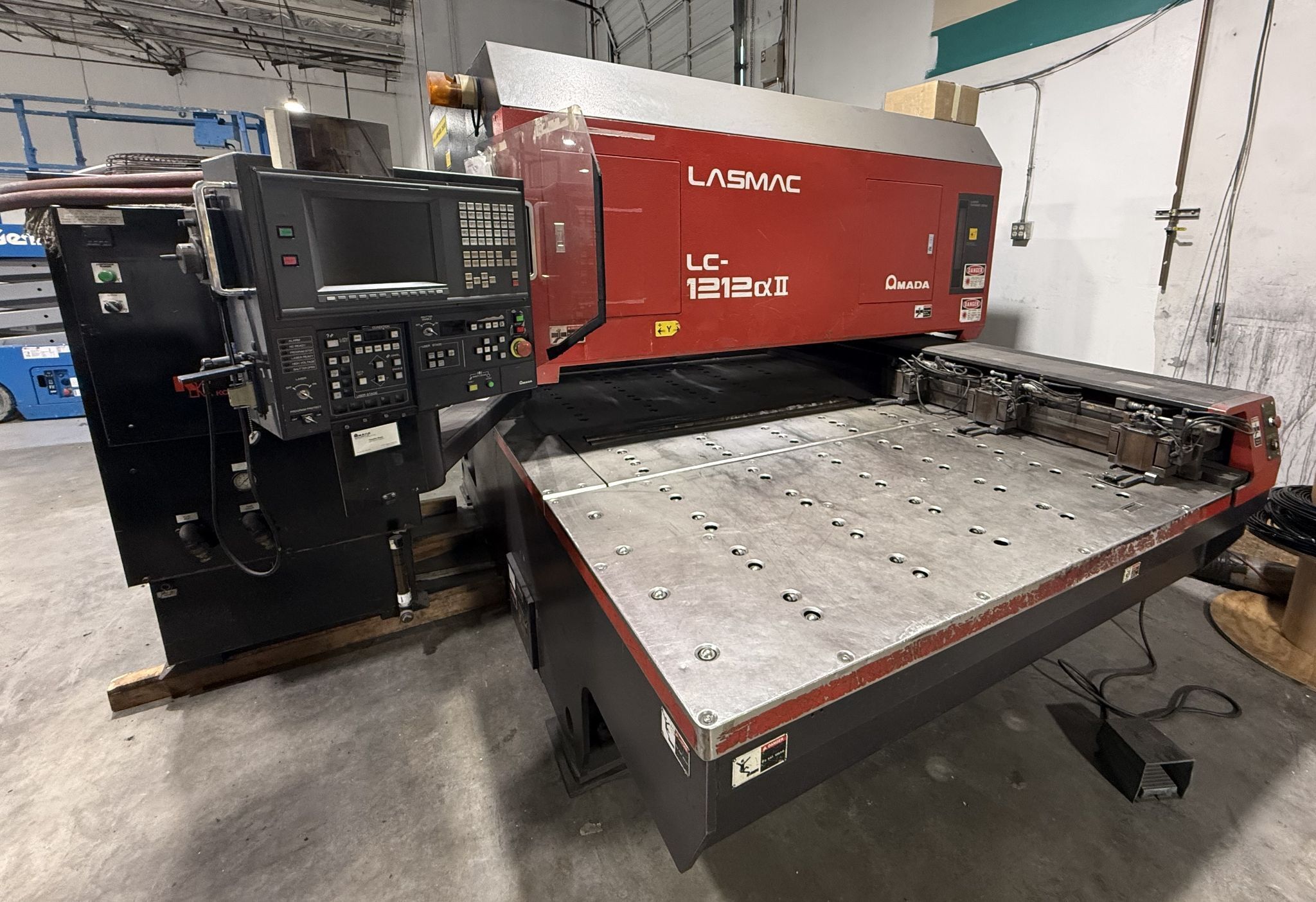 Amada #LC1212A2, CO2 Laser Cutter, 1500 watt, 49.2" X, 49.2" Y, 49" x 98" sheet, Fanuc C1500B resonator