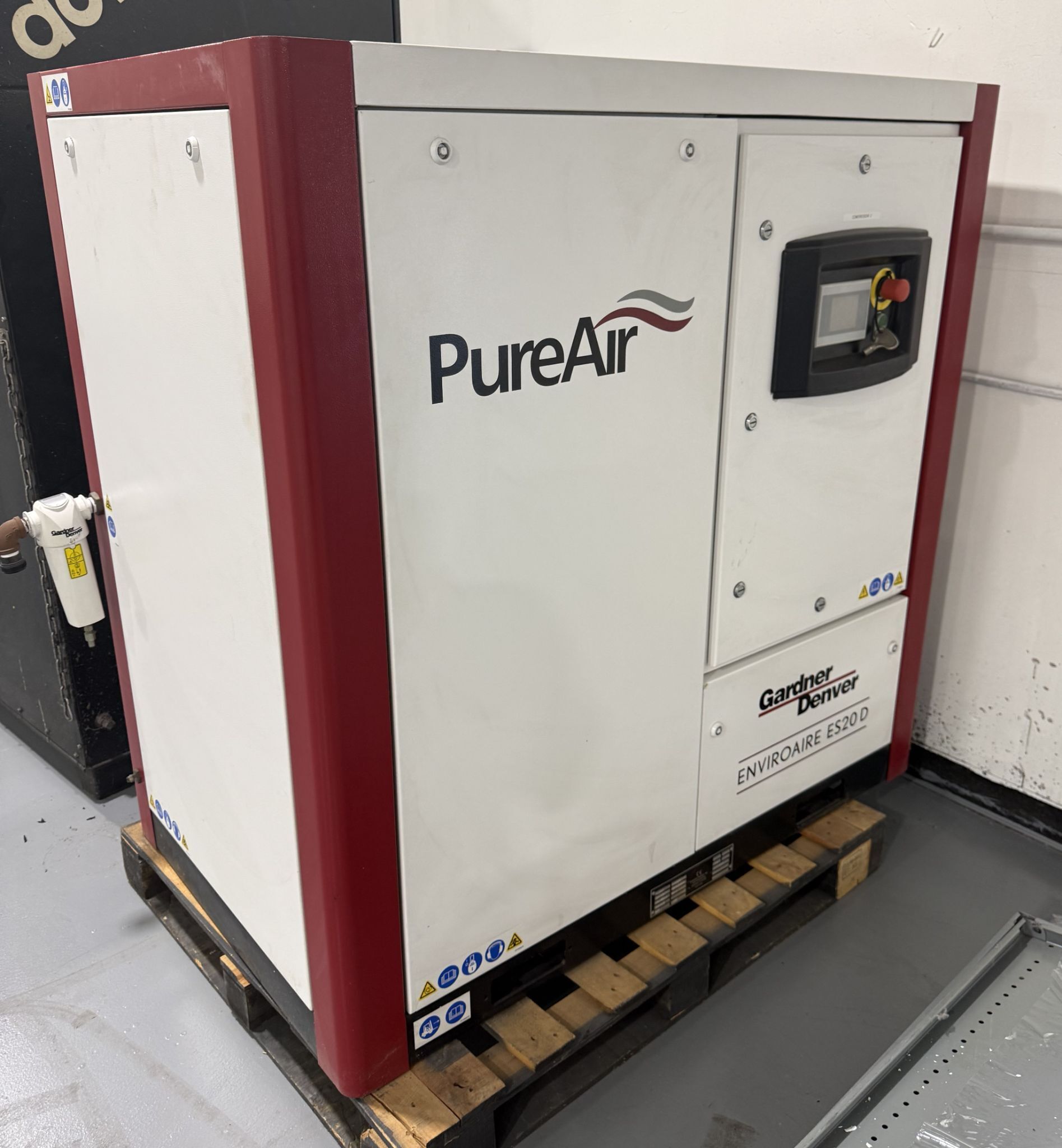 50 cfm, 140 psi, Gardner Denver #ES20D, EnviroAire Oil-Free Scroll Air Compressor, multiplex, 20 HP, inline