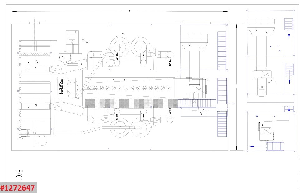 8' x 30' Blaw-Knox, horizontal box spray dryer, Stainless Steel, nozzle atomizer, gas fired, 8400 PPH evap.