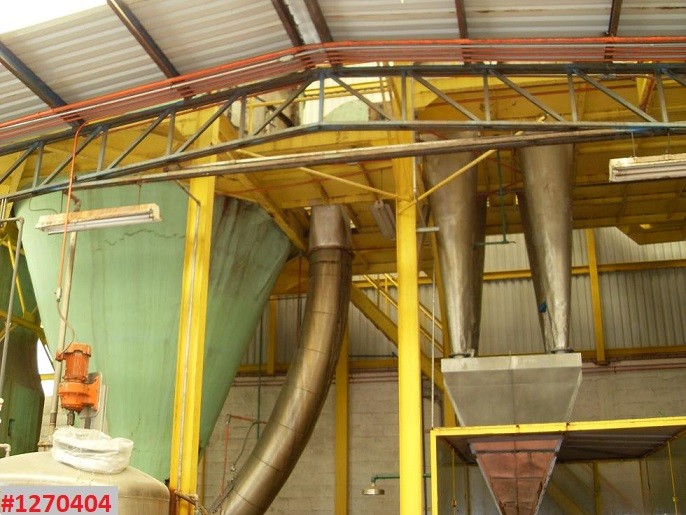 14' diameter Bowen, spray dryer, 316 Stainless Steel, centrifugal atomizer, gas fired, 1320 PPH evap.