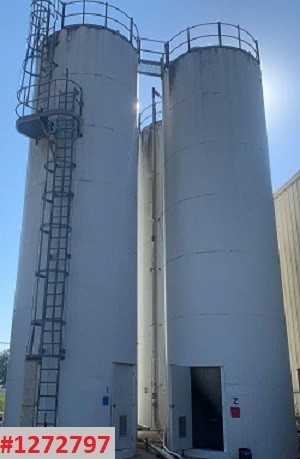 33660 galón silo, 12' x 33' 8" con cono de 6', acero al carbón, 4500 cu.ft., 32 PCF