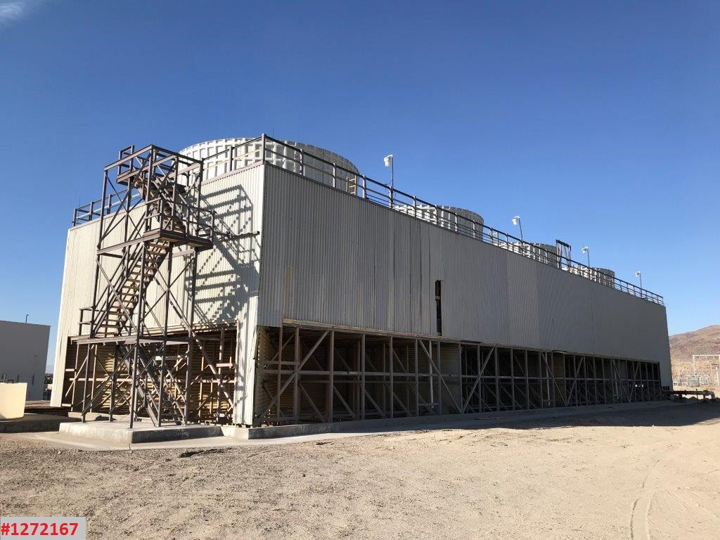 8500 Ton, Cottrell, cooling tower, cross-flow, updraft, 16000 GPM, Stainless Steel-FRP (4 available)