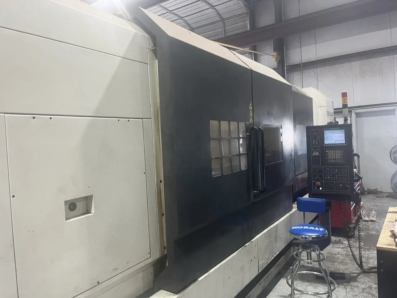 40.55" x 118" Chevalier #FBL-530C, CNC Hollow Spindle Lathe, 19.3" X, 118" Z, 12.59" spindle bore, 12.5" bar