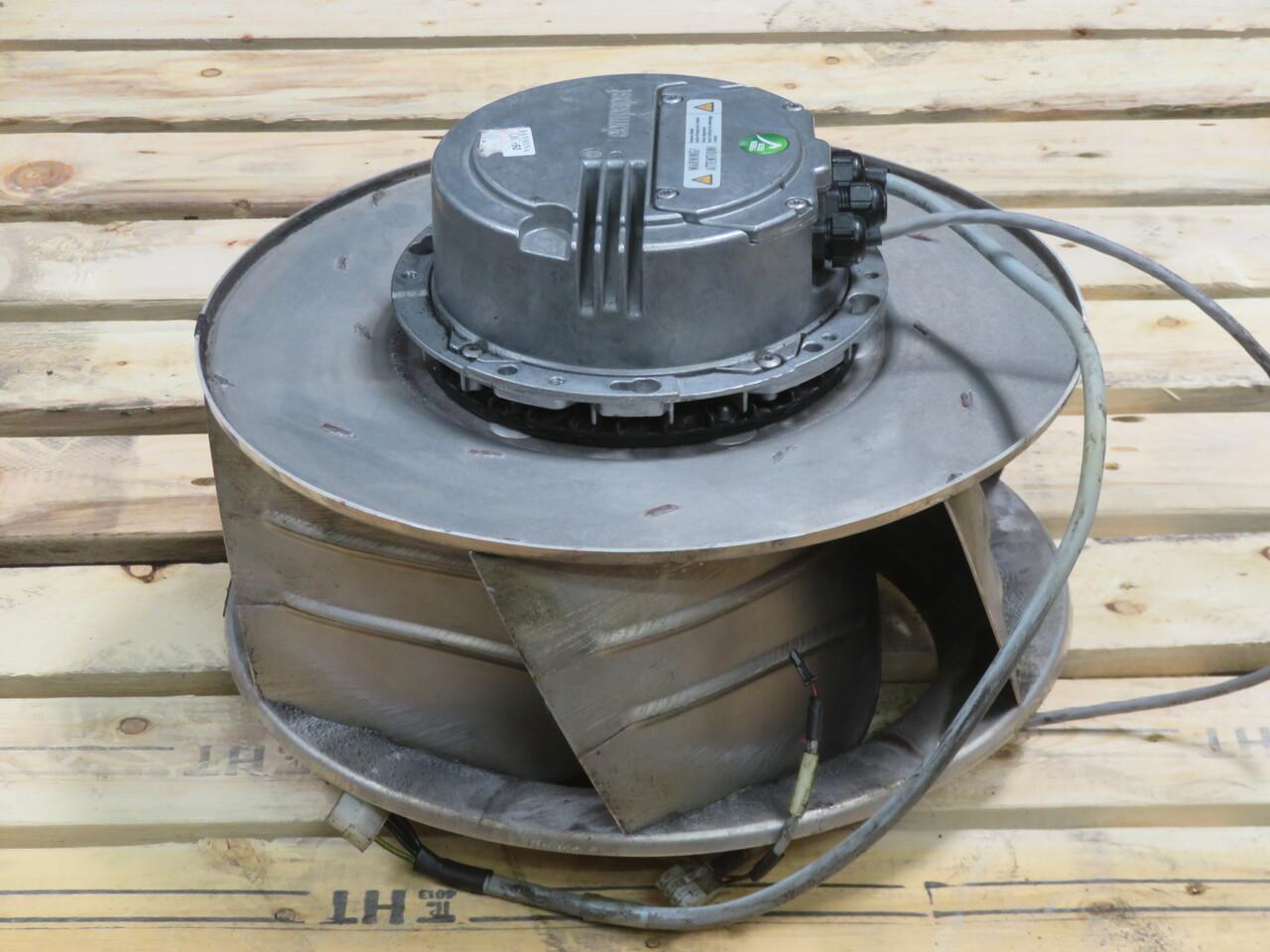 ebm-papst #R3G355-A156-01, backward curved single inlet centrifugal fan, 2200 RPM, 3 phase, 380-480 V.