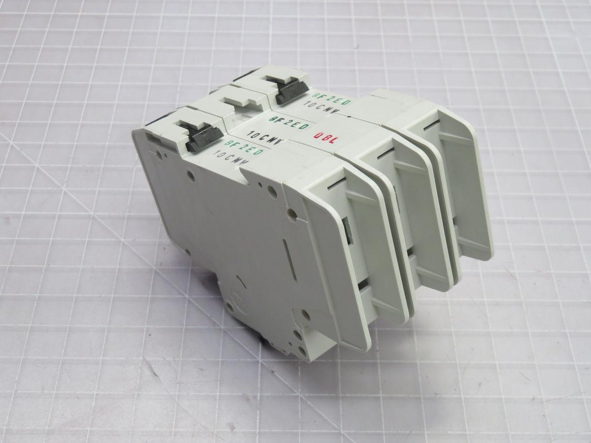 10 Amp, Eaton #FAZ-C10/3-NA, circuit breaker, 3 Pole, C curve, thermal magnetic, 10 KA, DIN rail, 480Y/277