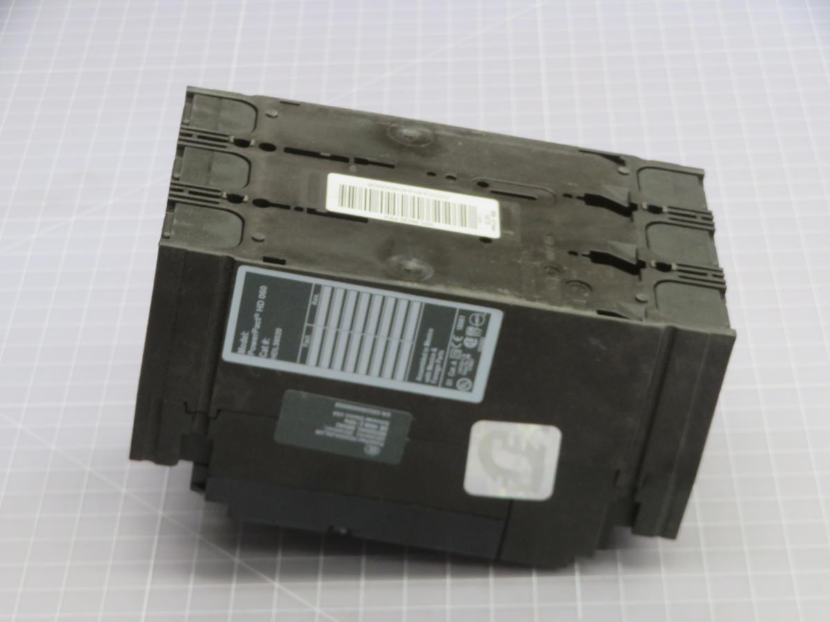 20 Amp, Square D #HDL36020, molded case circuit breaker, thermal magnetic, 3 Pole, 600 Volts AC/250 Volts DC