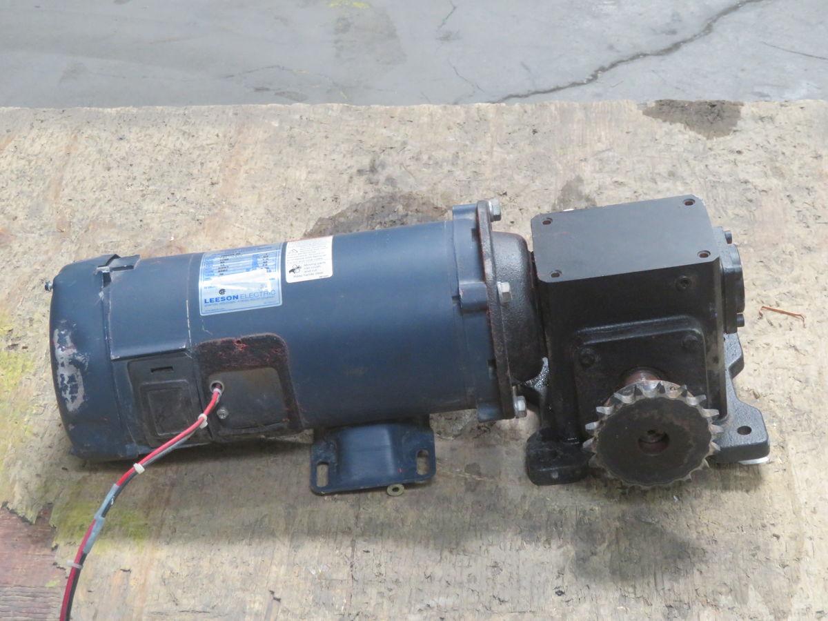 1 HP HP RPM 1750 RPM Leeson #C4D17FKSK, DC motor, 10 Amp, 90 Volts