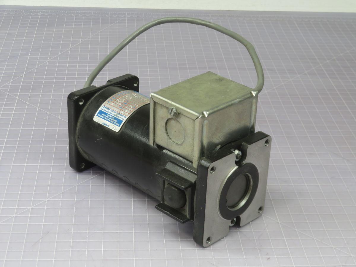 1/8 HP HP RPM Leeson #CM31D18NZ10C, magnet motor, TEFC, C-face w/ base, 1.3 Amp armature, 90 Volts armature