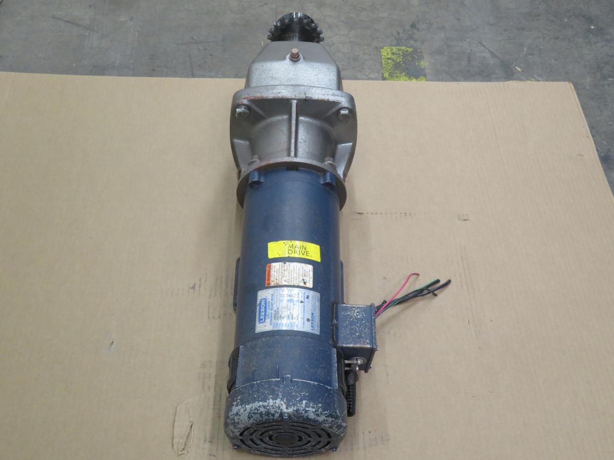 1 -1/2 HP HP RPM 1750 RPM Leeson #C4017FK10F, Frame S56C, TEFC, permanent magnet DC motor, continuous duty
