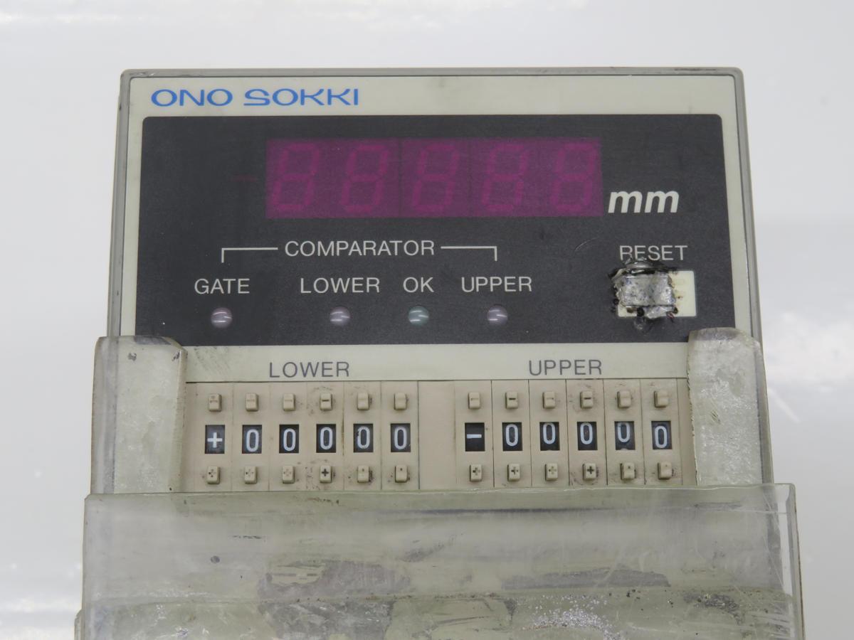 Ono Sokki #645500605, digital gauge comparator, 5 digit display, 100-240 V. AC, 50/60 Hz