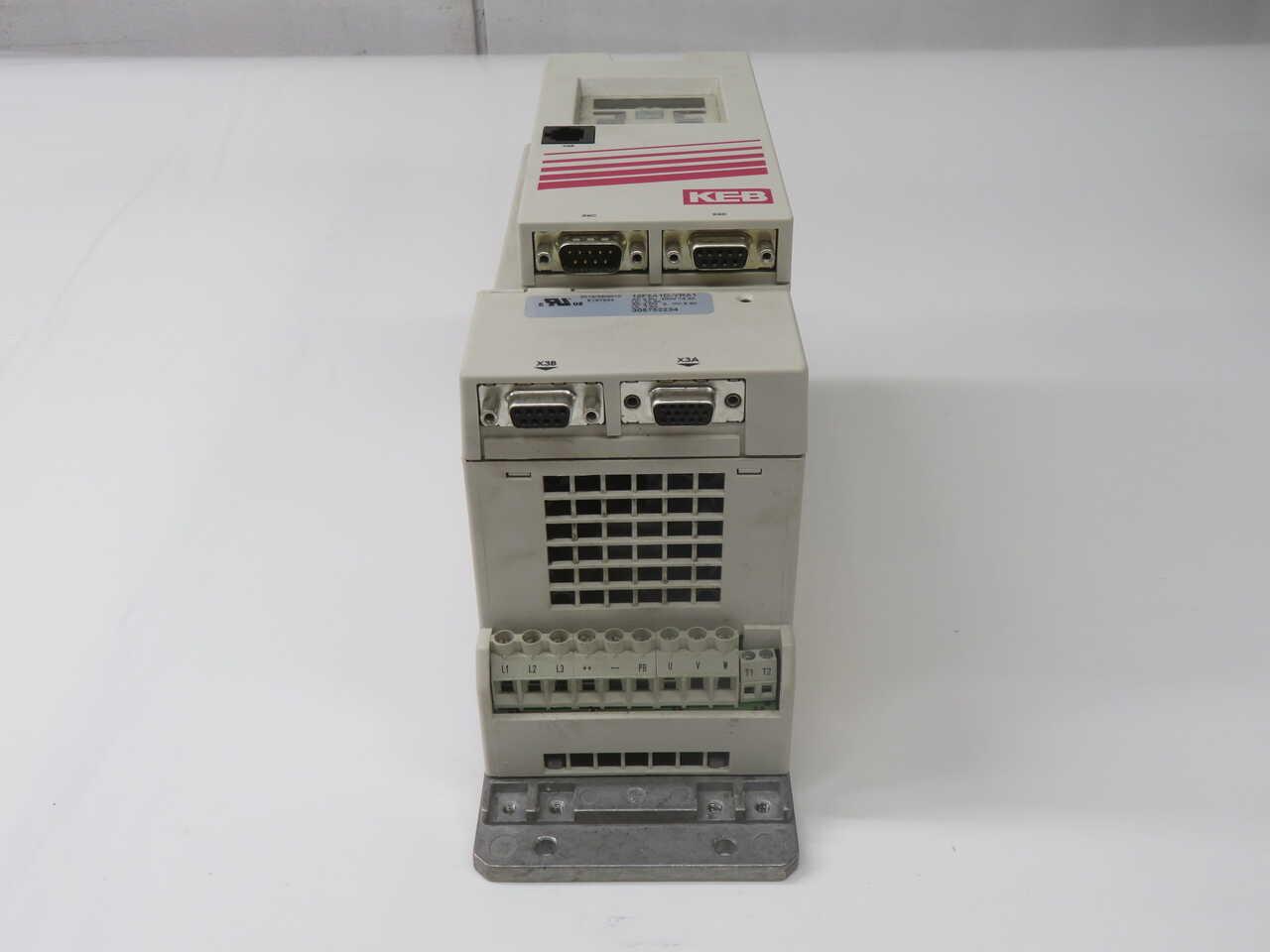 5 HP KEB #12F5A1D-YRA1, F5 AC drive, 6.6 KVA, 13.3 Amp, 400 Volts, 3 phase, 50/60 Hz