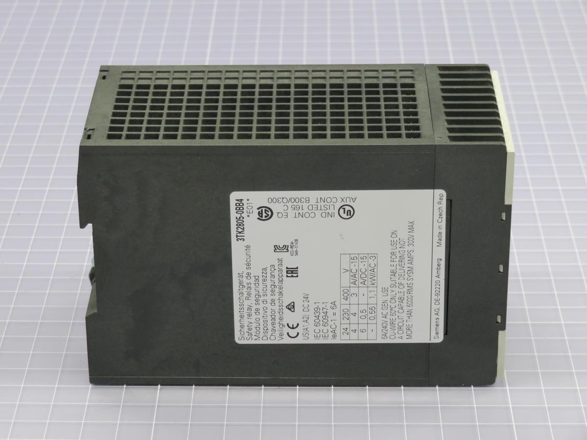 Siemens #3TK2805-0BB4, safety relay, 5 NO and 1 NC, 24 Volts DC
