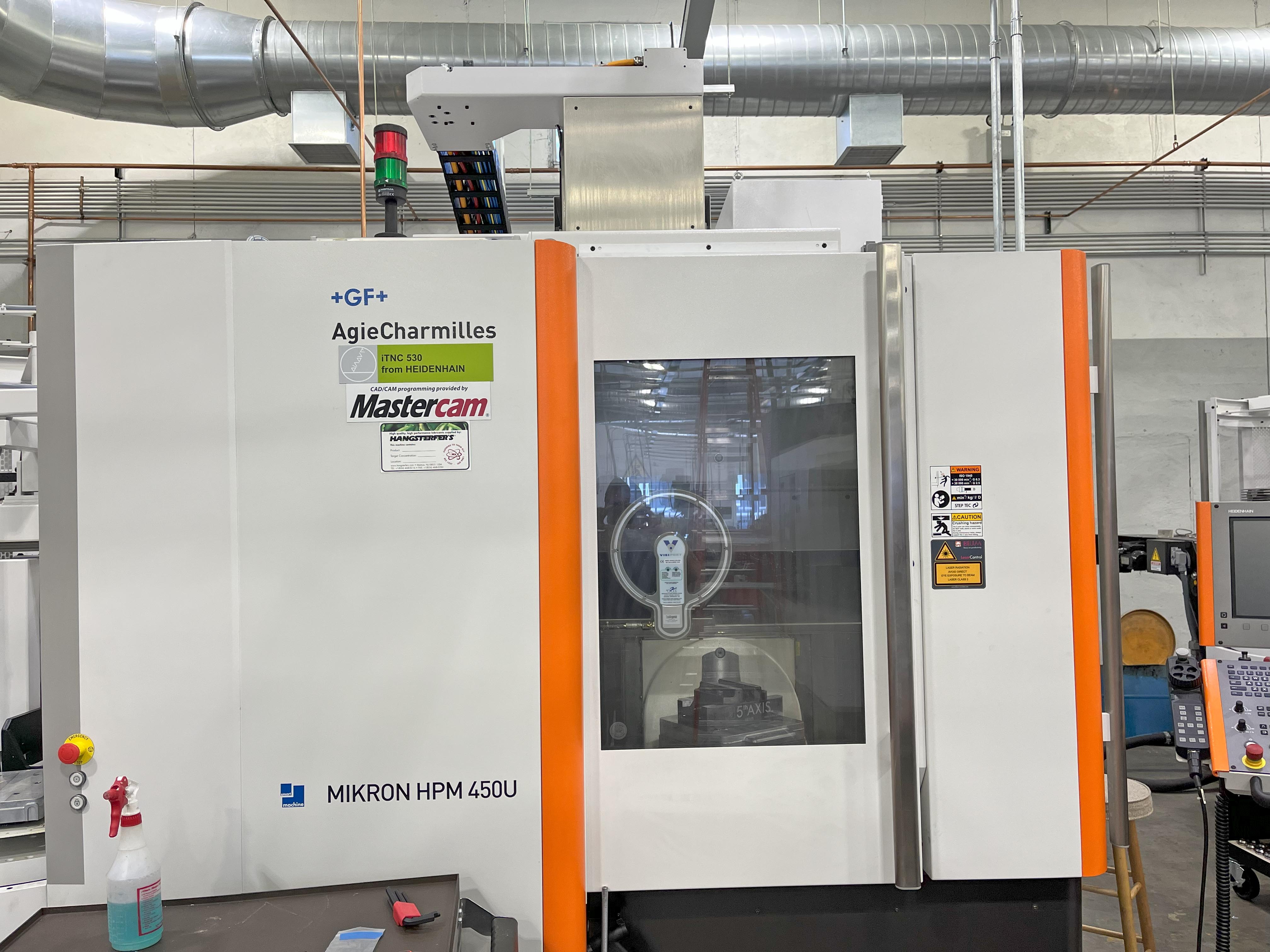 Mikron Mill #HPM450U, 5" Axis vertical machining center, Heidenhain iTNC 530, 60 automatic tool changer