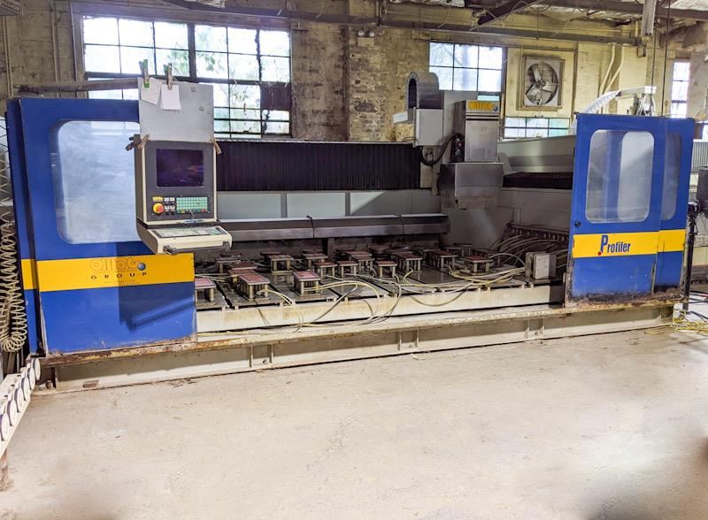 Omag #Profiler-2000, CNC Work Center, 80" x 150" table, 149" X, 78" Y, 13" Z, 6000 RPM, 20 HP, ISO 50, 22