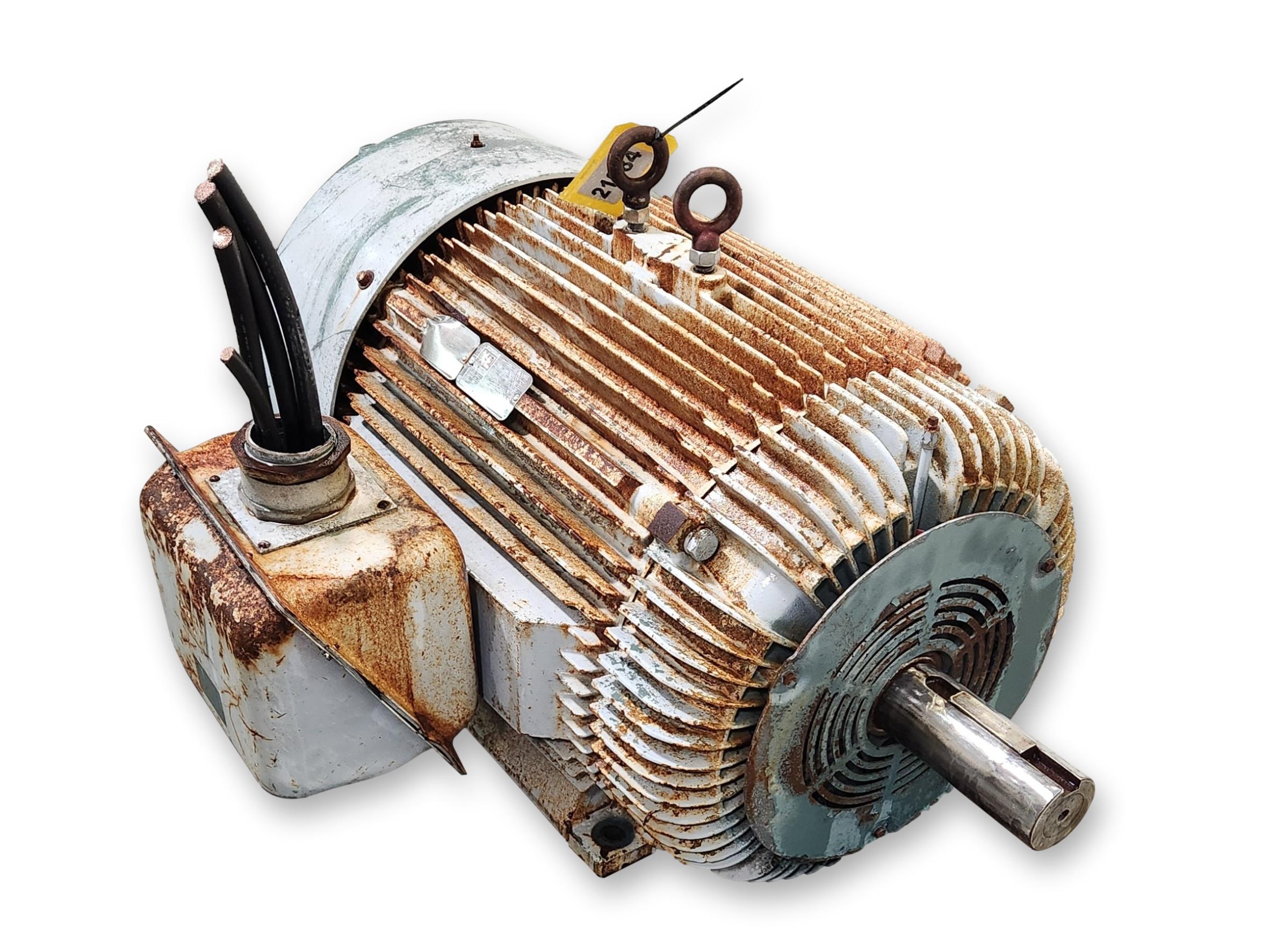 200 HP 1785 RPM Reliance XE motor, Frame 447T, TEFC, 460 Volts