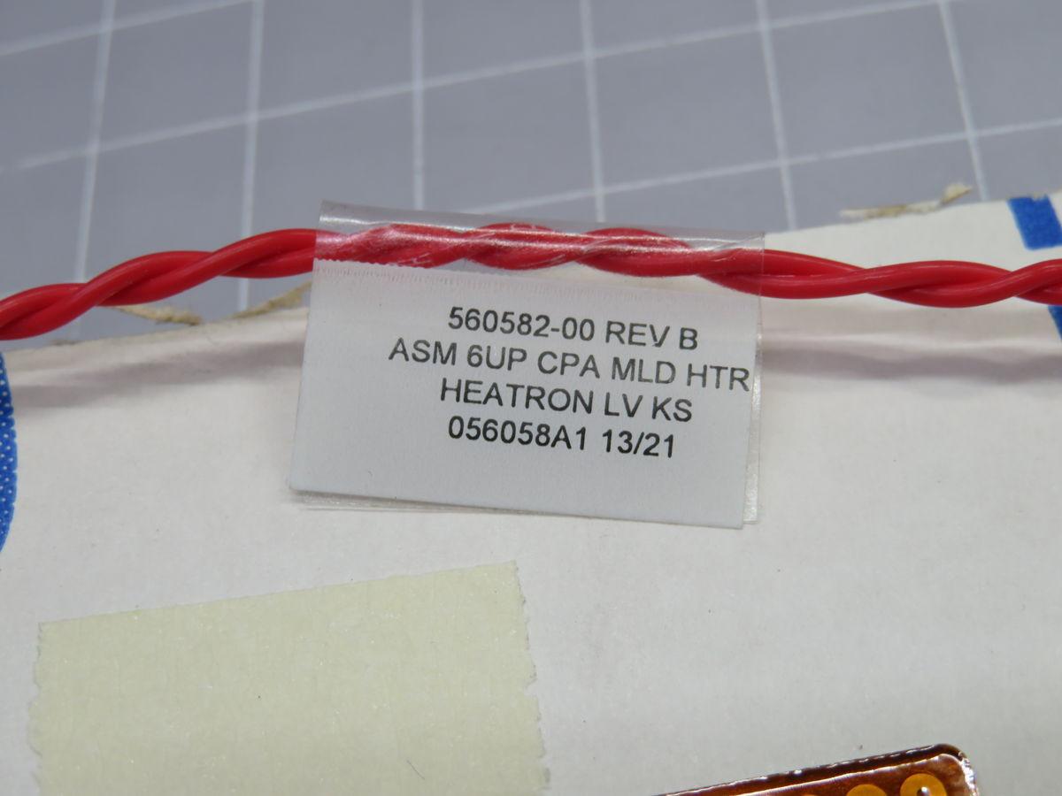 Heatron #560582-00, flexible silicone rubber heaters, LOT of 50