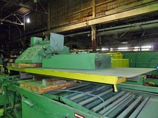 48" x .075" Rowe /McKay, cut to length line, R to L, combo coil car/tipper, hump table