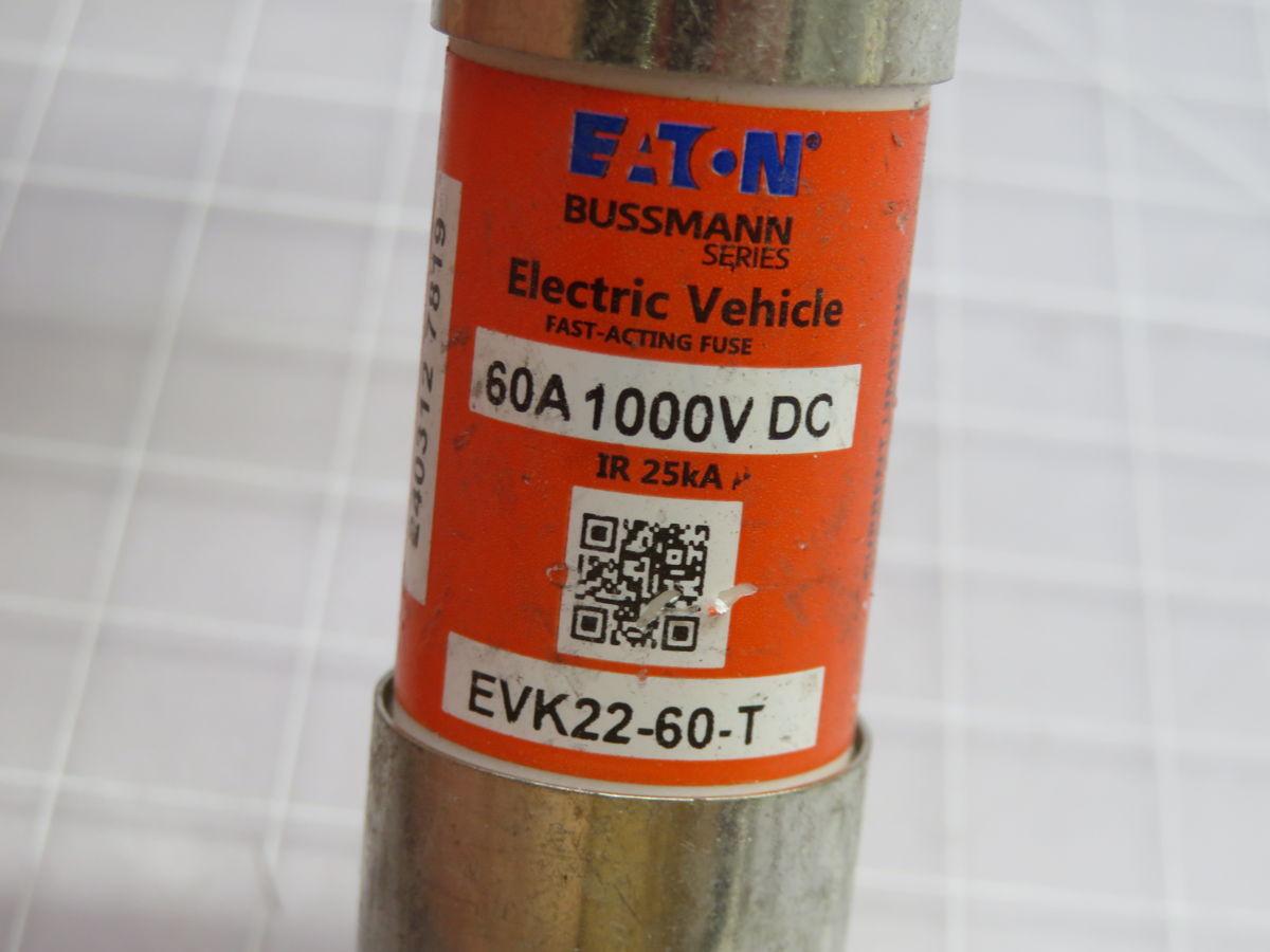 60 Amp 1000 Volts DC Eaton #EVK22-60-T, fast acting fuse, S22 T type, LOT of 50