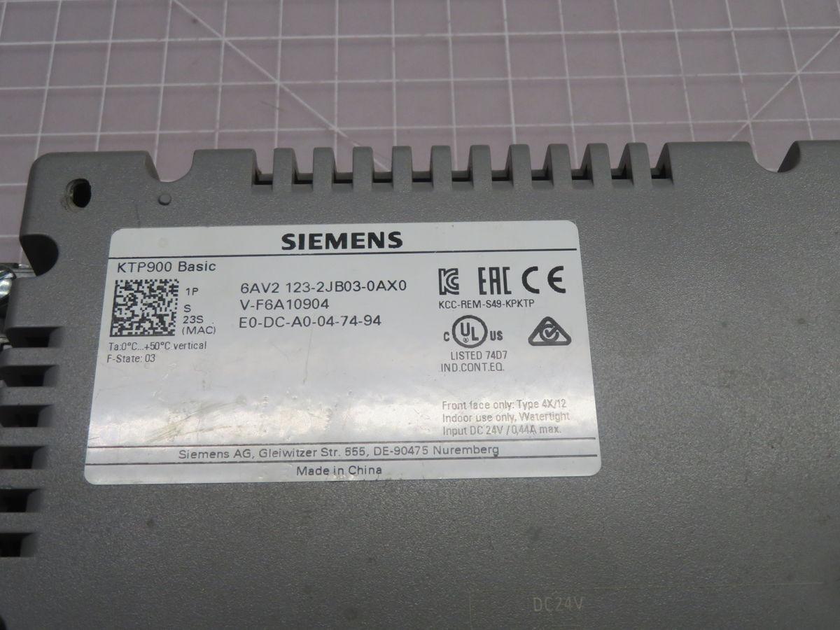 Siemens #6AV2123-2JB03-0AX0, Simatic HMI KTP900 Basic panel, 9" TFT display, key/touch, Profinet