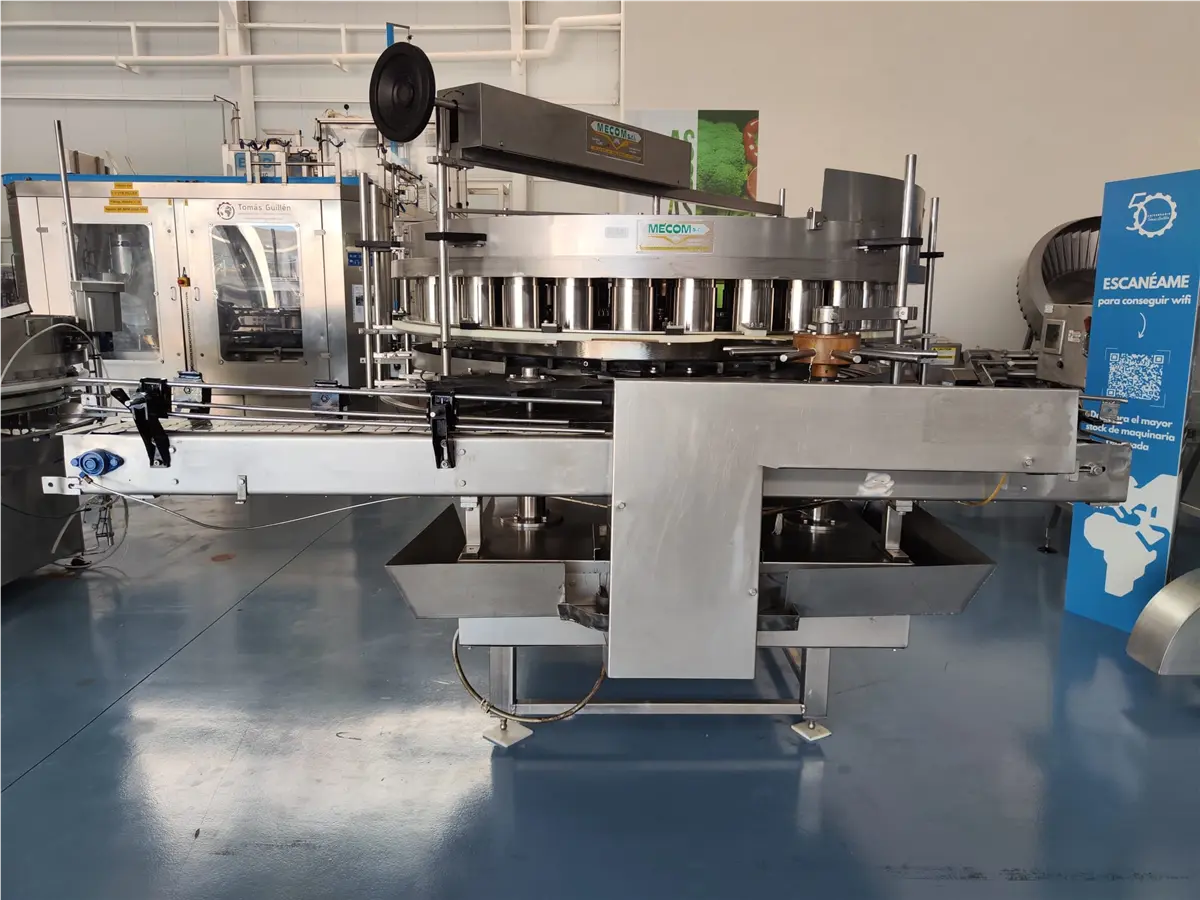 Mecom, telescopic pocket filler, 30 pockets, 150 containers/min., 5 kg max. format, 76-3/4" dish diameter