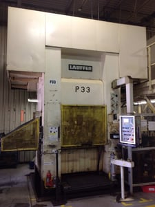 320 Ton, Lauffer #RPN320, 14.5" stroke, 24.8" daylight, 39" x 31" BA, 1993, #7224