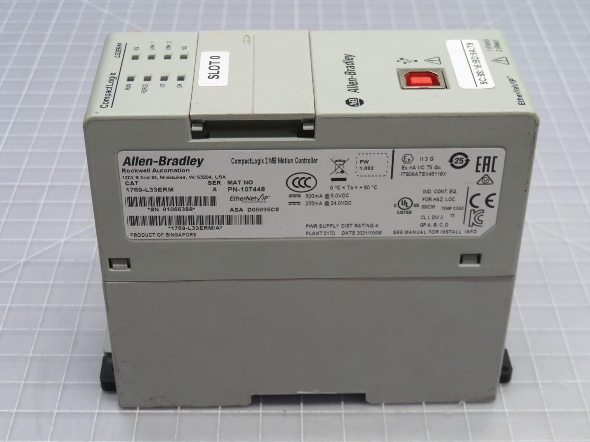 Allen-Bradley #1769-L33ERM, CompactLogix 5370 L3 controller, Series A, 2 MB memory