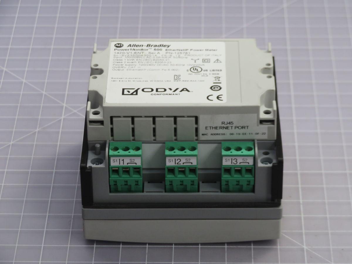 Allen-Bradley #1420-V1-ENT, PowerMonitor 500 EtherNet/IP power meter, 3 phase, 240 Volts AC