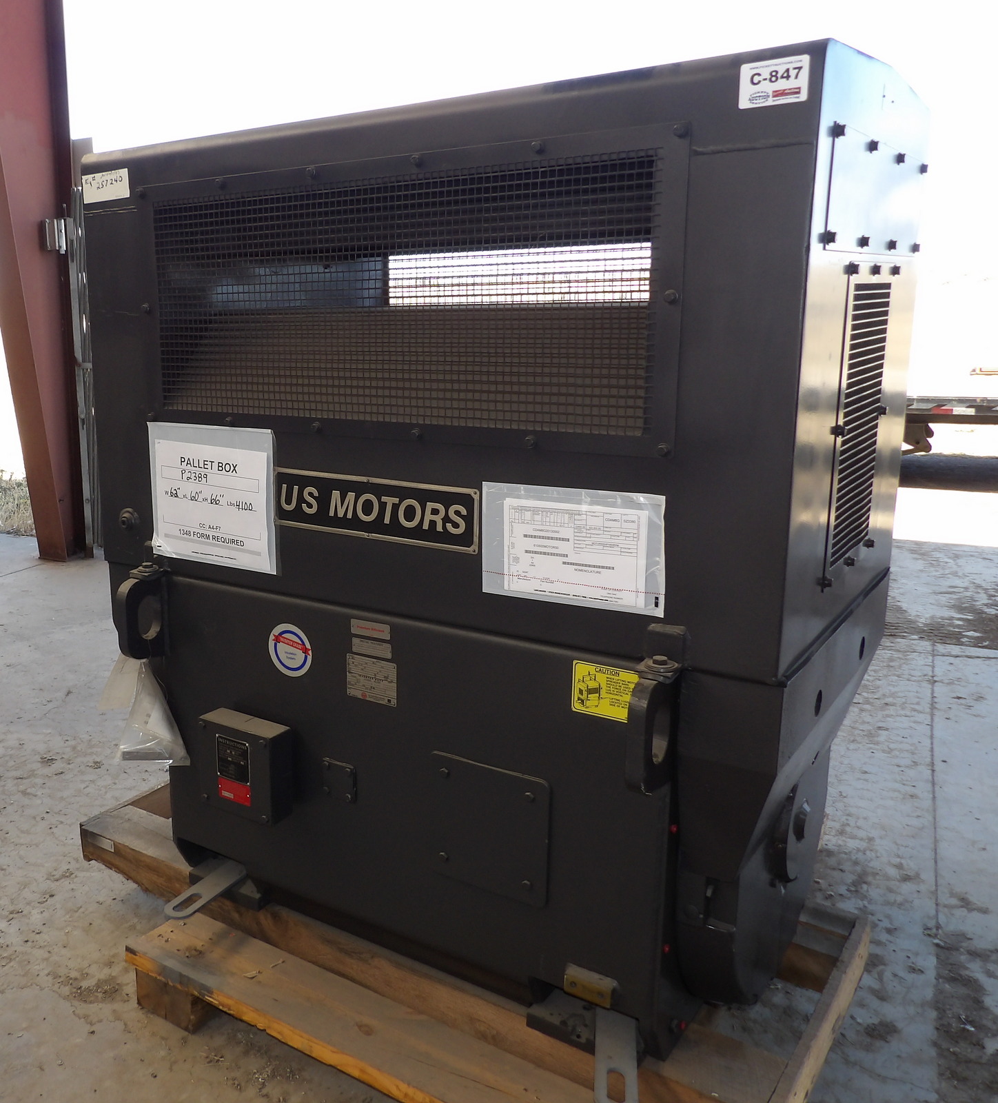 500 HP 1775 RPM U.S. Motors, Induction Motor, continuous duty, 540 amps, 480 Volts, 3PH