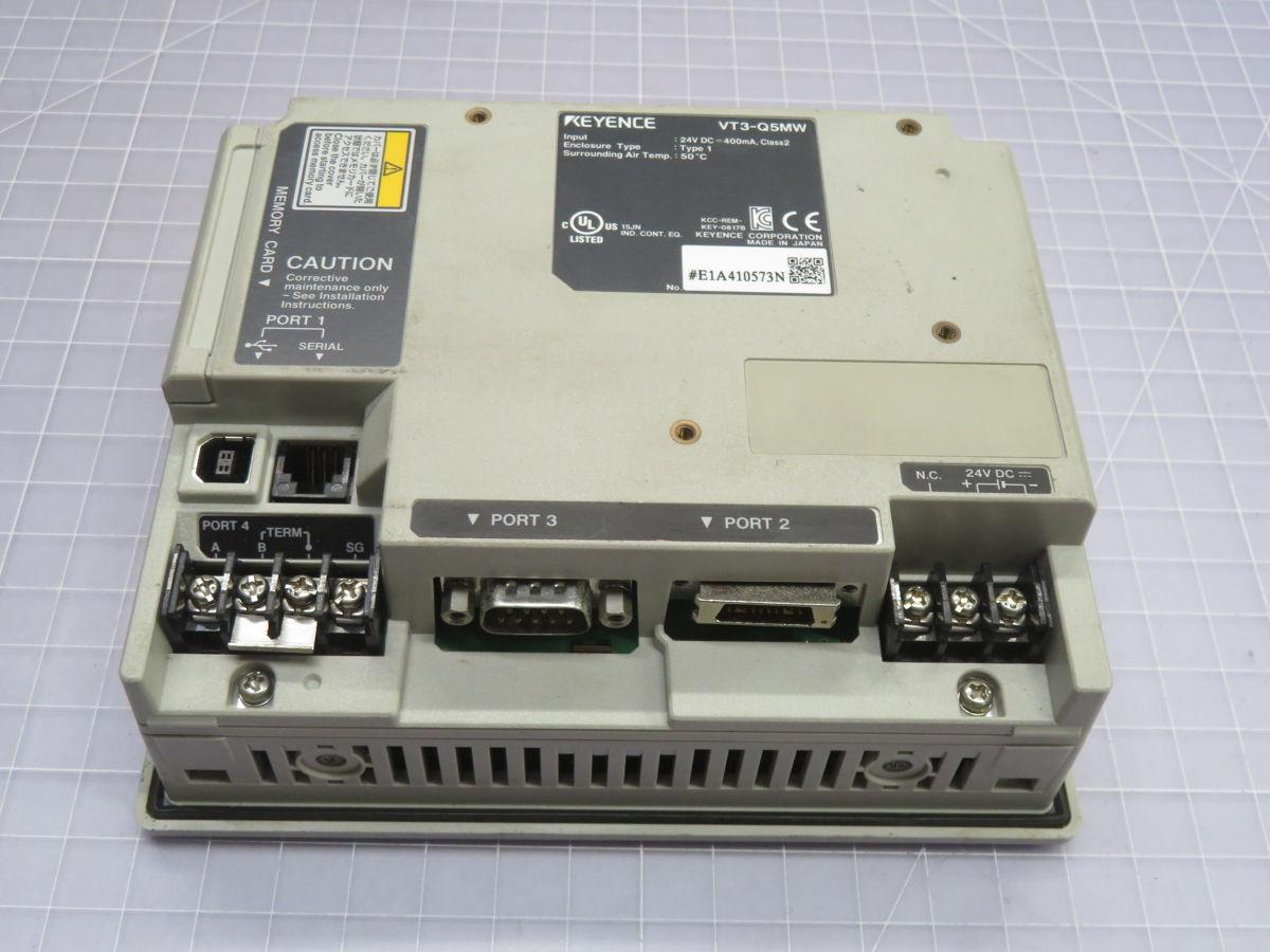 Keyence #VT3-Q5MW, 5" touchscreen operator interface, 24 Volts DC