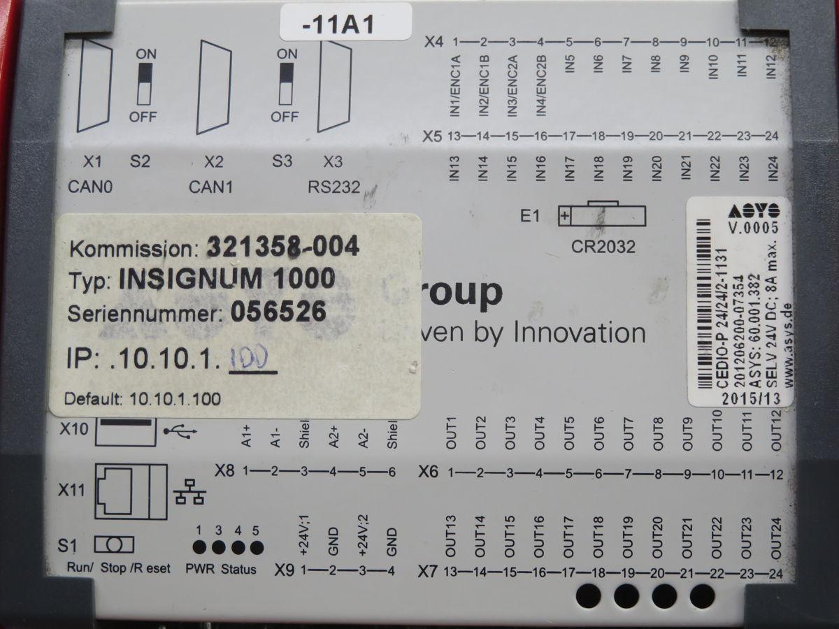ASYS #CEDIO-P-24/24/2-1131, módulo controlador de celda/E/S, 24 entradas, 24 salidas, 24 Volts DC
