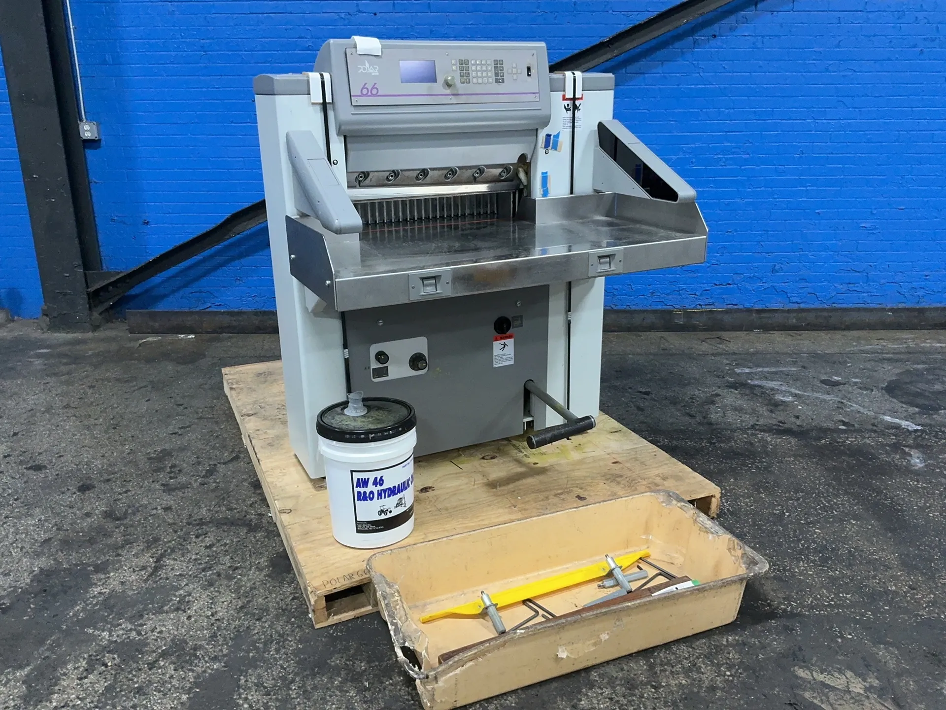 Adolf Mohr Polar #66, paper cutter, 26" capacity, digital read out, 220 V., 1 Ph., 60 Hz., 2003