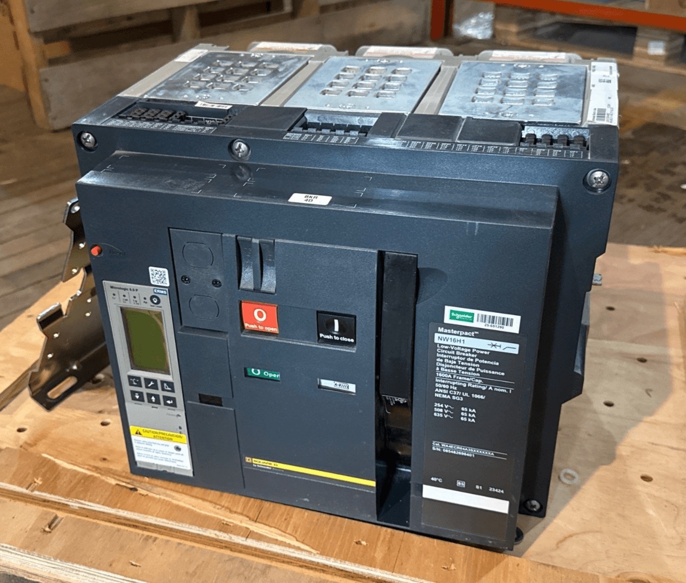 1200 Amps, Square D #NW16H1, Power Circuit Breaker, 3-Pole, 635 Volts, Micrologic 6.0A, LSIG, NEW