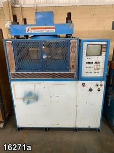 50 Ton, Tetrahedron, 4-post, 6" stroke, 8" -14.5" DL, 25.5" x24" elec.platens, PLC Control, #16271