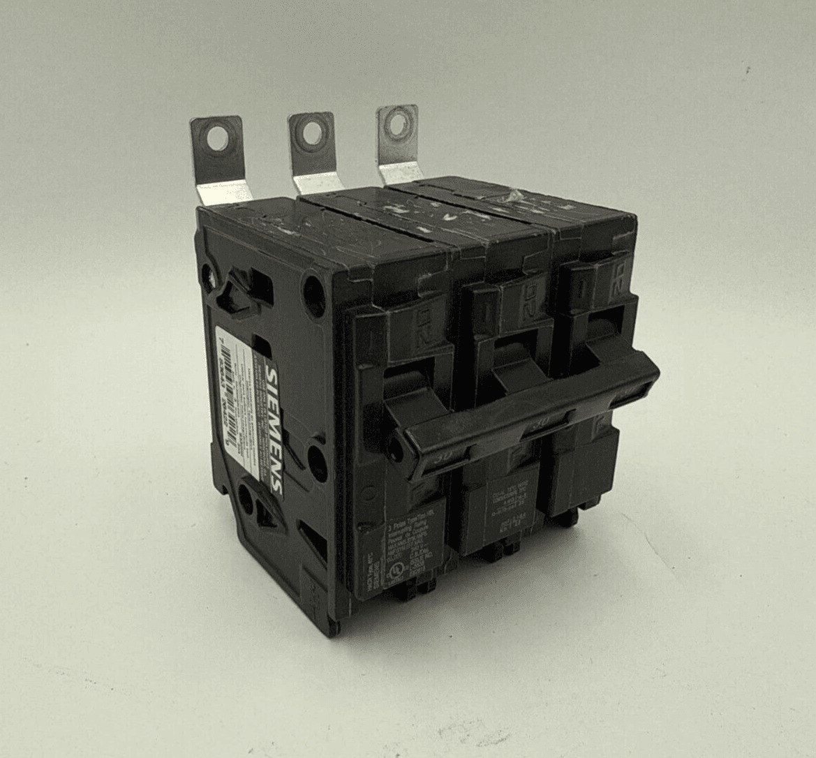 30 Amps, Siemens #B330HH, Circuit Breaker, 3-Pole, 240 Volts, 65kA, Bolt-On