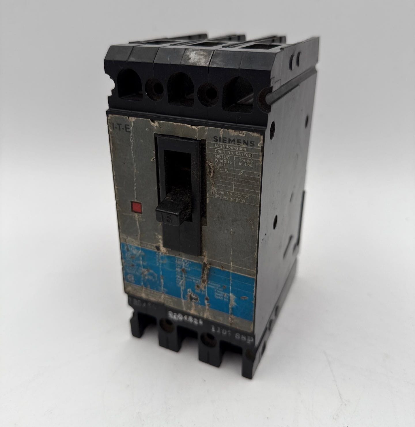 15 Amps, Siemens #ED43B015, Circuit Breaker, 3-Pole, 480 Volts